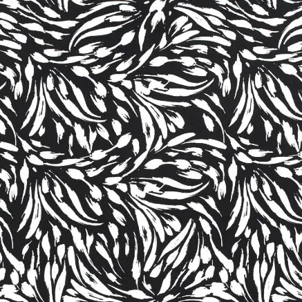 Viscosemengeling zwart met wit abstract patroon